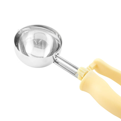 Comfy Grip 3 oz Stainless Steel #10 Portion Scoop - with Ivory Ambidextrous Handle - 1 count box
