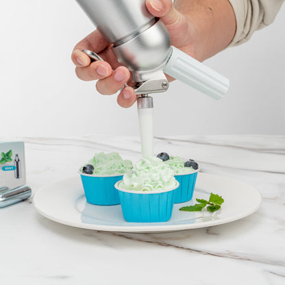 Whip Tek Mint 8g N2O Cartridge - for Whipped Cream Dispenser - 10 count box