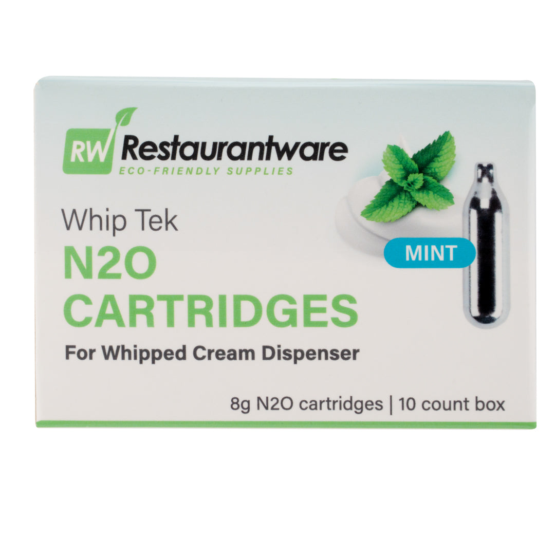 Whip Tek Mint 8g N2O Cartridge - for Whipped Cream Dispenser - 100 count box