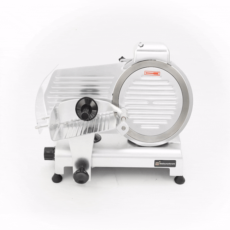 Hi Tek Stainless Steel Manual Gravity Feed Meat Slicer - 1/4hp - 10" - 1 count box