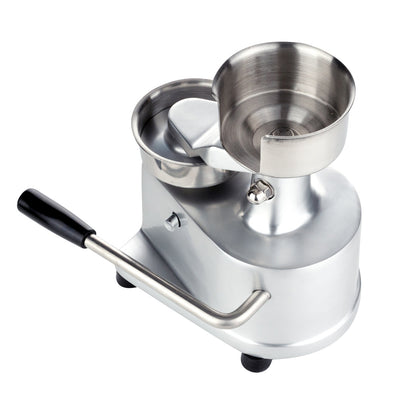 Hi Tek Stainless Steel 4" Hamburger Patty Molding Press - 1/4 lb, with Handle - 1 count box