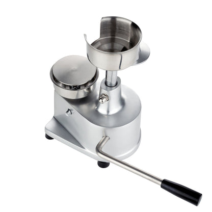 Hi Tek Stainless Steel 4" Hamburger Patty Molding Press - 1/4 lb, with Handle - 1 count box