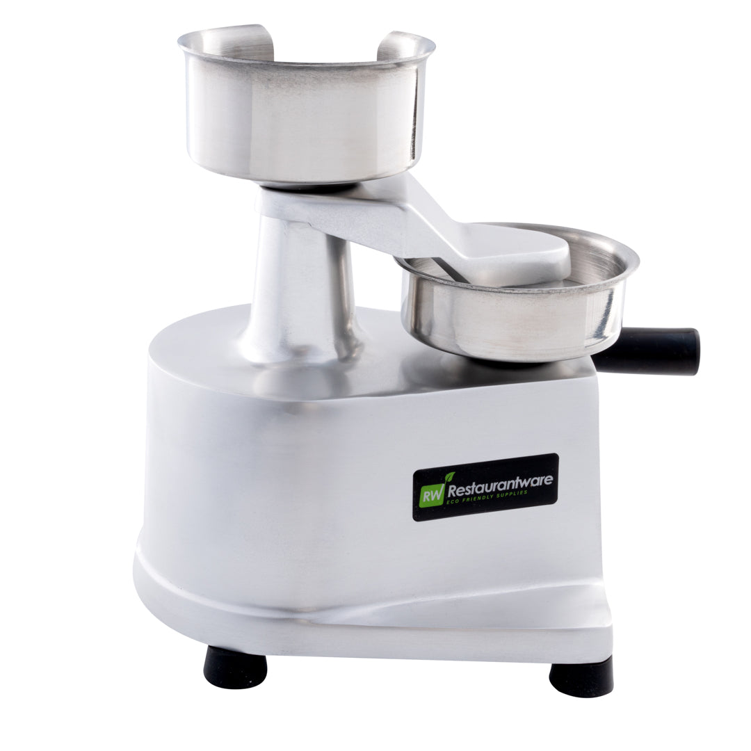Hi Tek Stainless Steel 4" Hamburger Patty Molding Press - 1/4 lb, with Handle - 1 count box