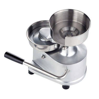 Hi Tek Stainless Steel 5" Hamburger Patty Molding Press - 1/2 lb, with Handle - 1 count box