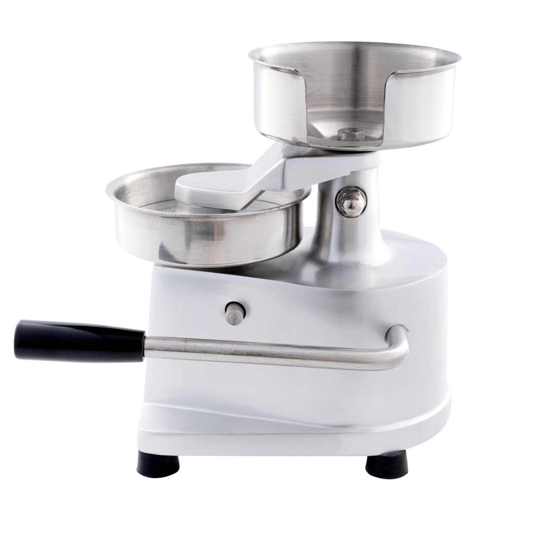 Hi Tek Stainless Steel 5" Hamburger Patty Molding Press - 1/2 lb, with Handle - 1 count box