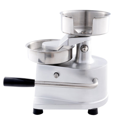 Hi Tek Stainless Steel 5" Hamburger Patty Molding Press - 1/2 lb, with Handle - 1 count box