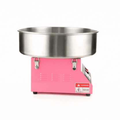 Hi Tek Pink Stainless Steel Cotton Candy / Candy Floss Machine - 1080w, 110V - 21" - 1 count box