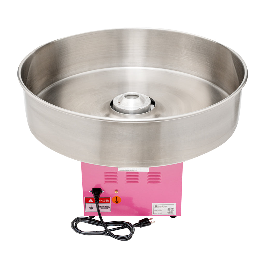 Hi Tek Pink Stainless Steel Cotton Candy / Candy Floss Machine - 1080w, 110V - 28" - 1 count box