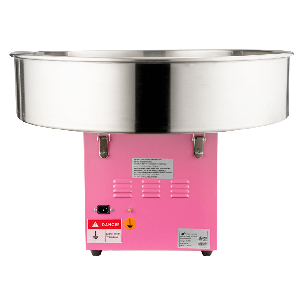Hi Tek Pink Stainless Steel Cotton Candy / Candy Floss Machine - 1080w, 110V - 28" - 1 count box