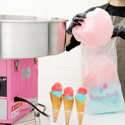 Hi Tek Pink Stainless Steel Cotton Candy / Candy Floss Machine - 1080w, 110V - 28" - 1 count box