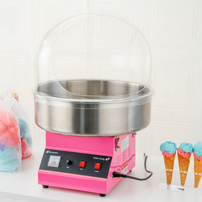 Hi Tek Round Clear Acrylic Bubble Cover Shield - fits 21" Cotton Candy Machine - 1 count box