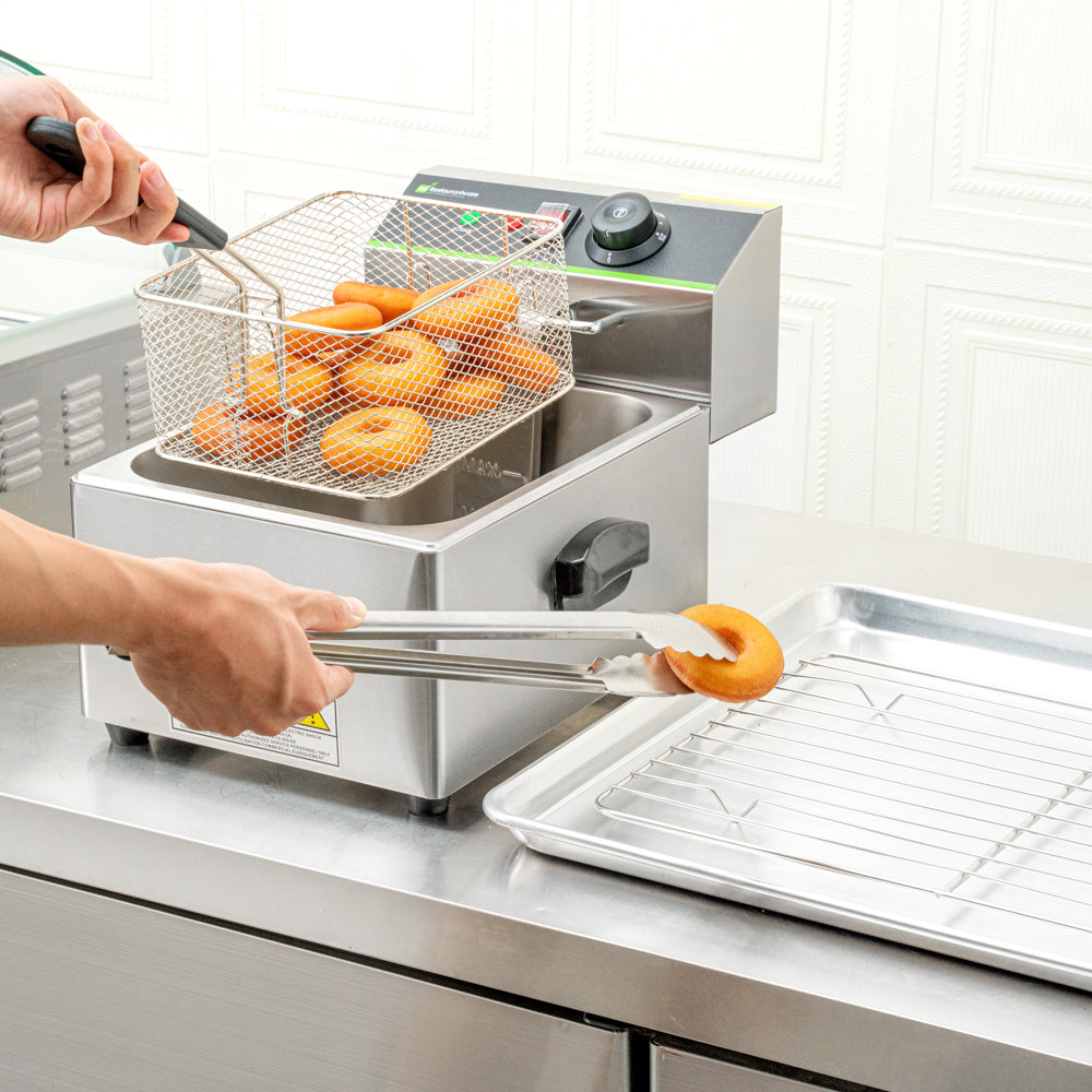 Hi Tek Stainless Steel Electric Deep Fryer - 10lb, 120V, 1750W - 1 count box