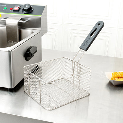 Hi Tek Stainless Steel Electric Deep Fryer - 20lb Dual Tank, 120V, 3500W - 1 count box