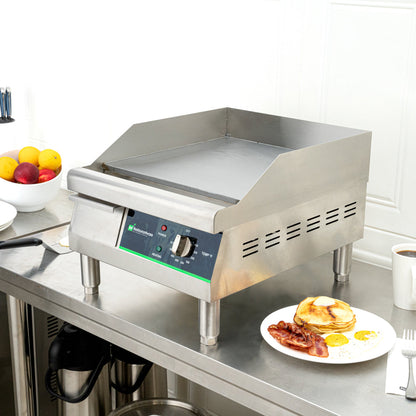 Hi Tek Stainless Steel Electric Countertop Griddle - 120V, 1750W - 16" - 1 count box