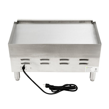 Hi Tek Stainless Steel Electric Countertop Griddle - 208/240V, 2675W-3560W - 24" - 1 count box