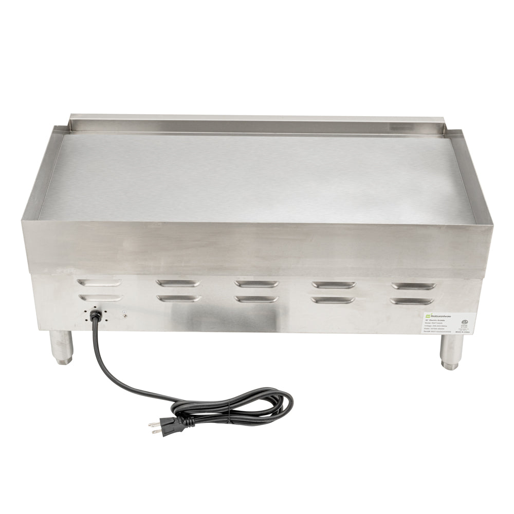 Hi Tek Stainless Steel Electric Countertop Griddle - 208/240V, 3375W-4500W - 30" - 1 count box
