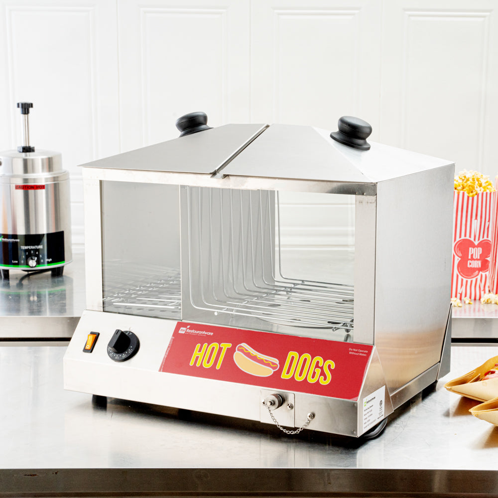 Hi Tek Stainless Steel Hot Dog Steamer - 100 Hot Dogs, 48 Buns - 1 count box