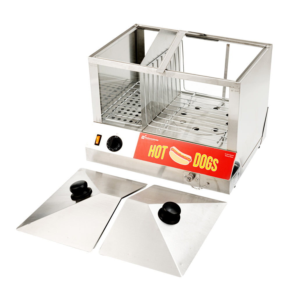 Hi Tek Stainless Steel Hot Dog Steamer - 100 Hot Dogs, 48 Buns - 1 count box
