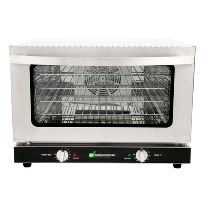 Hi Tek Stainless Steel Half Size Countertop Convection Oven - 120V, 1600W - 1.5 cu ft - 1 count box