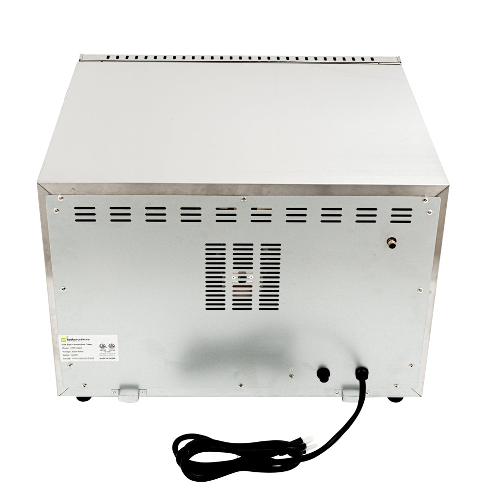 Hi Tek Stainless Steel Half Size Countertop Convection Oven - 120V, 1600W - 1.5 cu ft - 1 count box