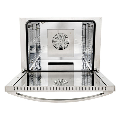 Hi Tek Stainless Steel Half Size Countertop Convection Oven - 208/240V, 2800W - 2.3 cu ft - 1 count box