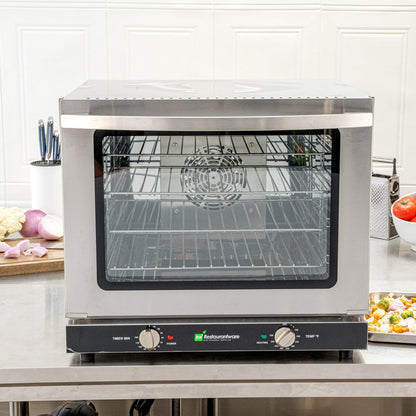 Hi Tek Stainless Steel Half Size Countertop Convection Oven - 208/240V, 2800W - 2.3 cu ft - 1 count box