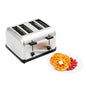 Hi Tek Stainless Steel Commercial Toaster - 4-Slice, 1 1/2" Slots, 120V - 1 count box