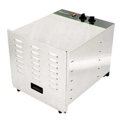 Hi Tek Stainless Steel 10-Tray Food Dehydrator - Removable Door, 120V, 1000W - 1 count box