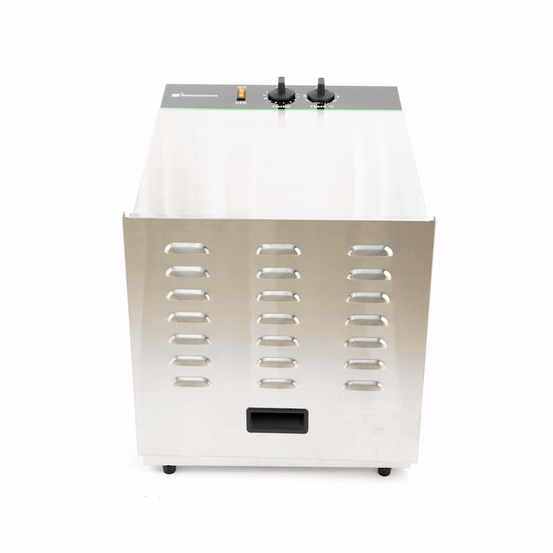 Hi Tek Stainless Steel 10-Tray Food Dehydrator - Removable Door, 120V, 1000W - 1 count box