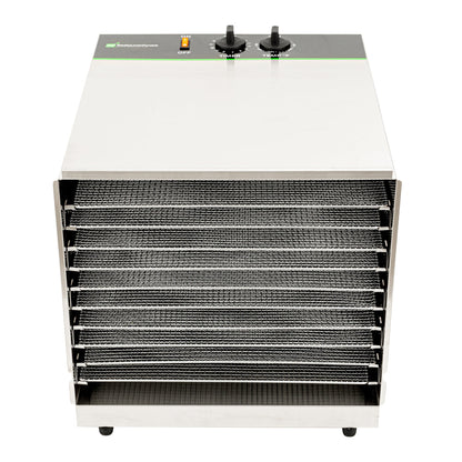 Hi Tek Stainless Steel 10-Tray Food Dehydrator - Removable Door, 120V, 1000W - 1 count box