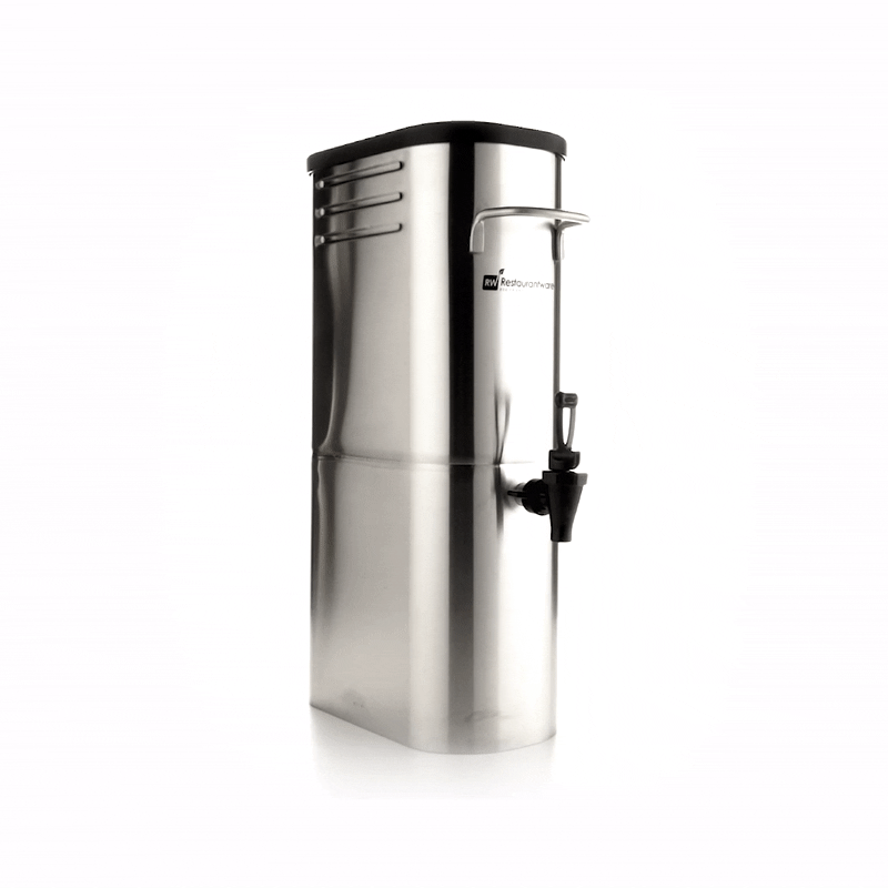 Bev Tek 3 gal Silver 13/0 Stainless Steel Iced Tea Dispenser - 11" x 6 1/2" x 20 3/4" - 1 count box