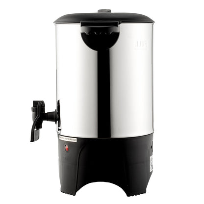 Restpresso 150 oz Silver 13/0 Stainless Steel Coffee Urn - 1000W, 30 Cup - 7 1/2" x 7 1/2" x 13 1/2" - 1 count box