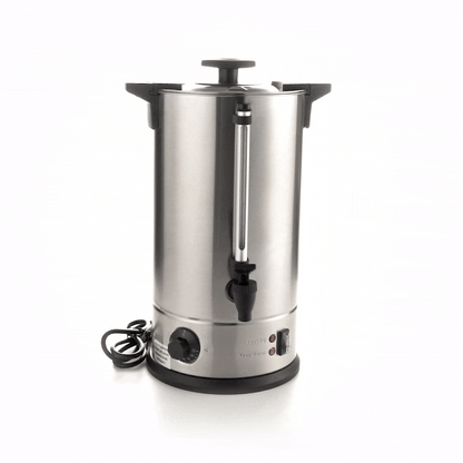 Restpresso 3 gal Silver 13/0 Stainless Steel Coffee Urn - 67 Cup - 8 3/4" x 8 3/4" x 18 3/4" - 1 count box
