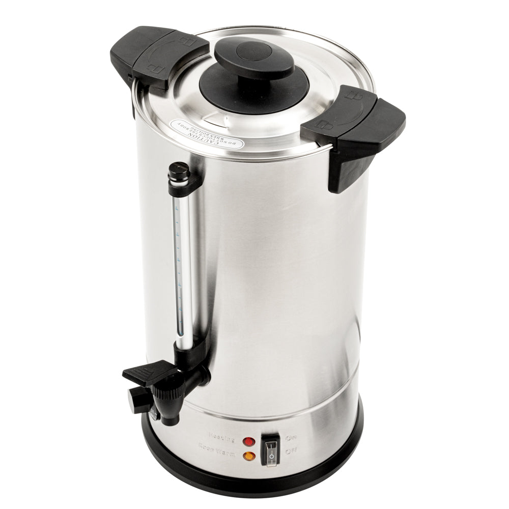 Restpresso 3 gal Silver 13/0 Stainless Steel Coffee Urn - 67 Cup - 8 3/4" x 8 3/4" x 18 3/4" - 1 count box
