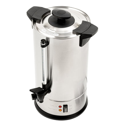 Restpresso 3 gal Silver 13/0 Stainless Steel Coffee Urn - 67 Cup - 8 3/4" x 8 3/4" x 18 3/4" - 1 count box