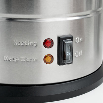 Restpresso 3 gal Silver 13/0 Stainless Steel Coffee Urn - 67 Cup - 8 3/4" x 8 3/4" x 18 3/4" - 1 count box