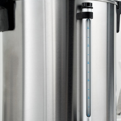 Restpresso 3 gal Silver 13/0 Stainless Steel Coffee Urn - 67 Cup - 8 3/4" x 8 3/4" x 18 3/4" - 1 count box