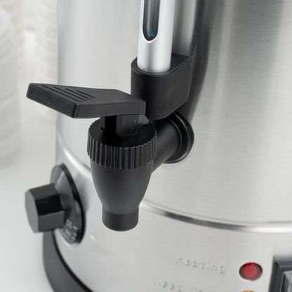 Restpresso 3 gal Silver 13/0 Stainless Steel Coffee Urn - 67 Cup - 8 3/4" x 8 3/4" x 18 3/4" - 1 count box