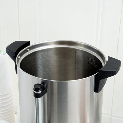 Restpresso 3 gal Silver 13/0 Stainless Steel Coffee Urn - 67 Cup - 8 3/4" x 8 3/4" x 18 3/4" - 1 count box