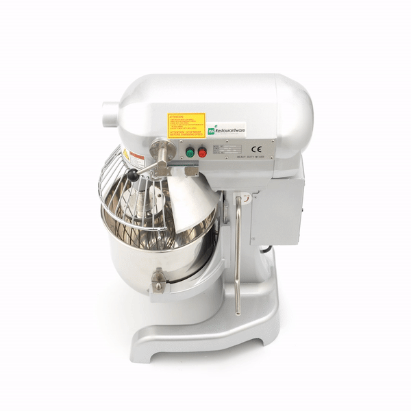 Hi Tek 11 qt Planetary Stand Mixer - Includes Dough Hook, Whisk and Beater, with Safety Guard - 1 count box