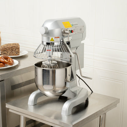 Hi Tek 11 qt Planetary Stand Mixer - Includes Dough Hook, Whisk and Beater, with Safety Guard - 1 count box