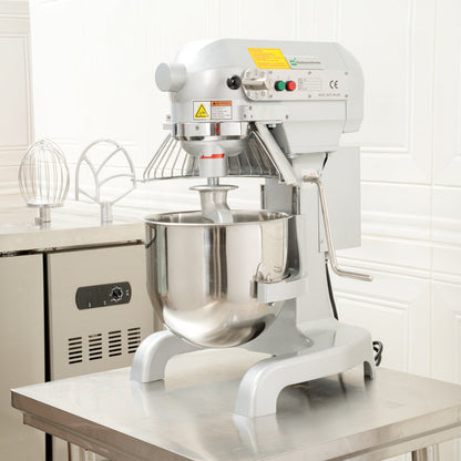 Hi Tek 11 qt Planetary Stand Mixer - Includes Dough Hook, Whisk and Beater, with Safety Guard - 1 count box