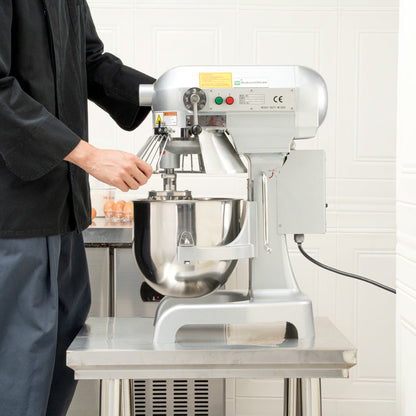 Hi Tek 11 qt Planetary Stand Mixer - Includes Dough Hook, Whisk and Beater, with Safety Guard - 1 count box