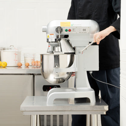 Hi Tek 11 qt Planetary Stand Mixer - Includes Dough Hook, Whisk and Beater, with Safety Guard - 1 count box