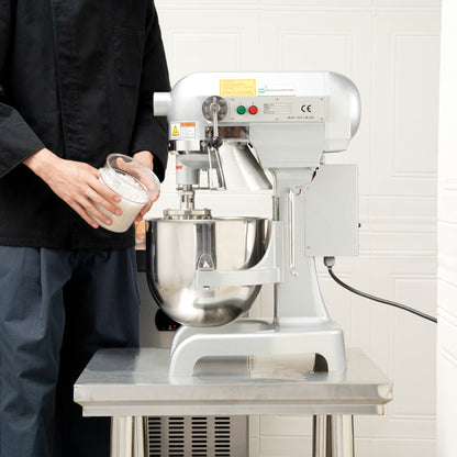 Hi Tek 11 qt Planetary Stand Mixer - Includes Dough Hook, Whisk and Beater, with Safety Guard - 1 count box