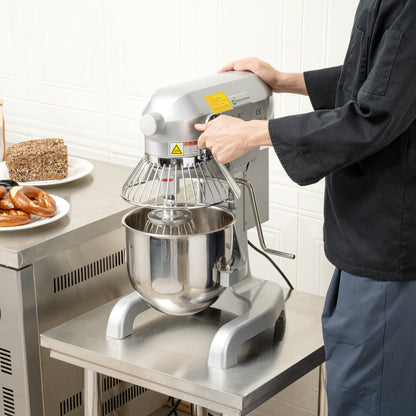 Hi Tek 11 qt Planetary Stand Mixer - Includes Dough Hook, Whisk and Beater, with Safety Guard - 1 count box