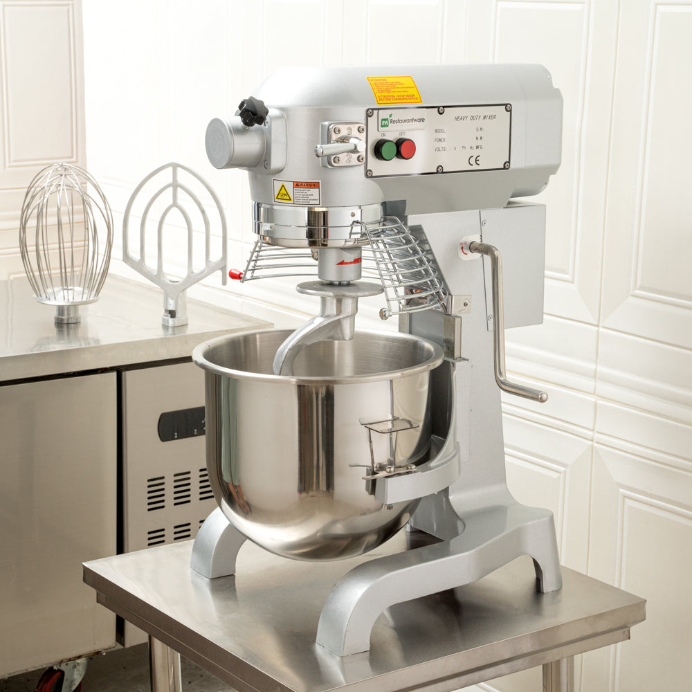 Hi Tek 21 qt Planetary Stand Mixer - Includes Dough Hook, Whisk and Beater, with Safety Guard - 1 count box