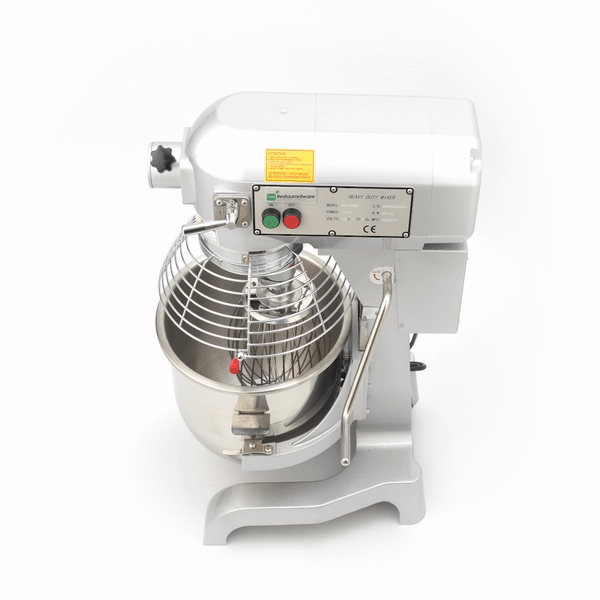 Hi Tek 21 qt Planetary Stand Mixer - Includes Dough Hook, Whisk and Beater, with Safety Guard - 1 count box