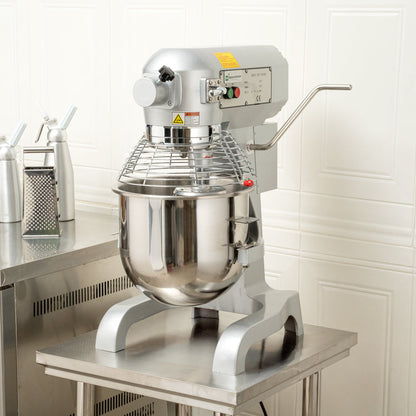 Hi Tek 21 qt Planetary Stand Mixer - Includes Dough Hook, Whisk and Beater, with Safety Guard - 1 count box