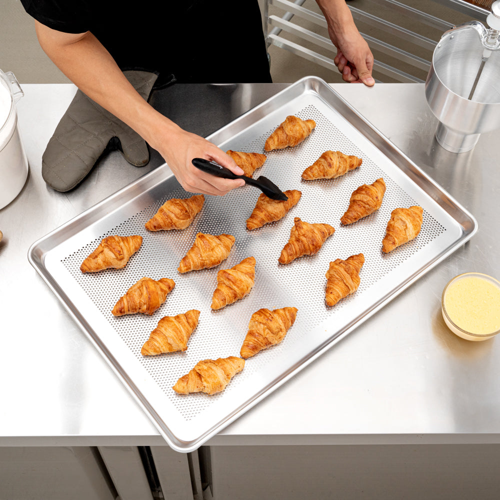 Met Lux Silver Aluminum Full Size Baking Sheet - Perforated - 26" x 18" x 1" - 1 count box